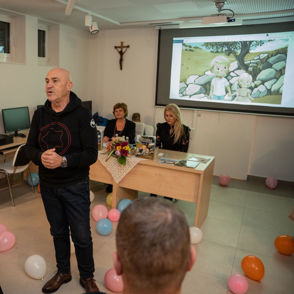 Promocija slikovnice Priče iz Novalje – David otkriva legendu o Caskoj u knjižnici Ivan Palčić u Novalji.